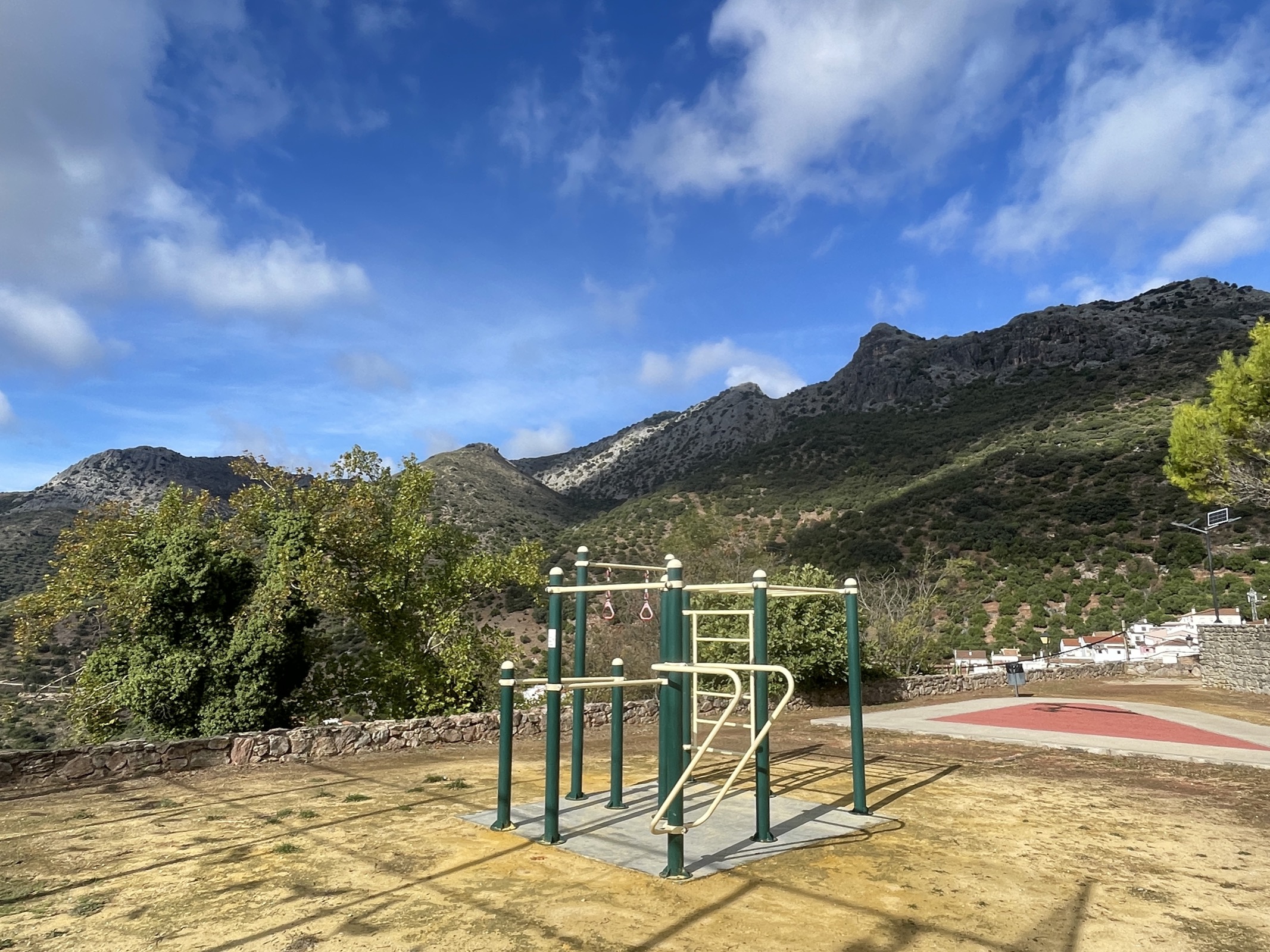 Calisthenics training at the outdoor park near Cortes