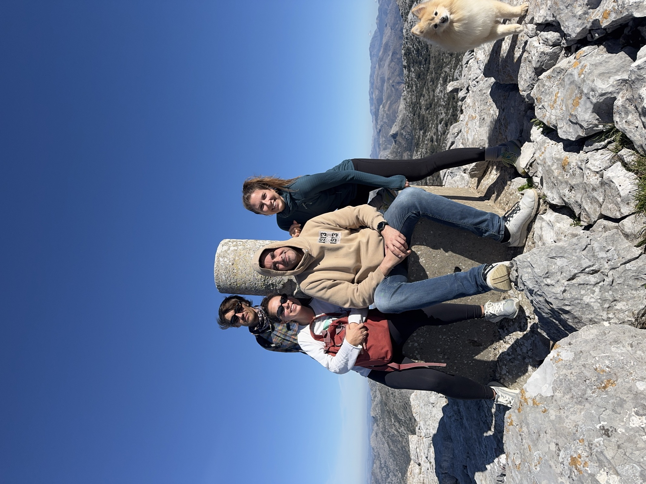 Friends gathered together during a visit to Cortes