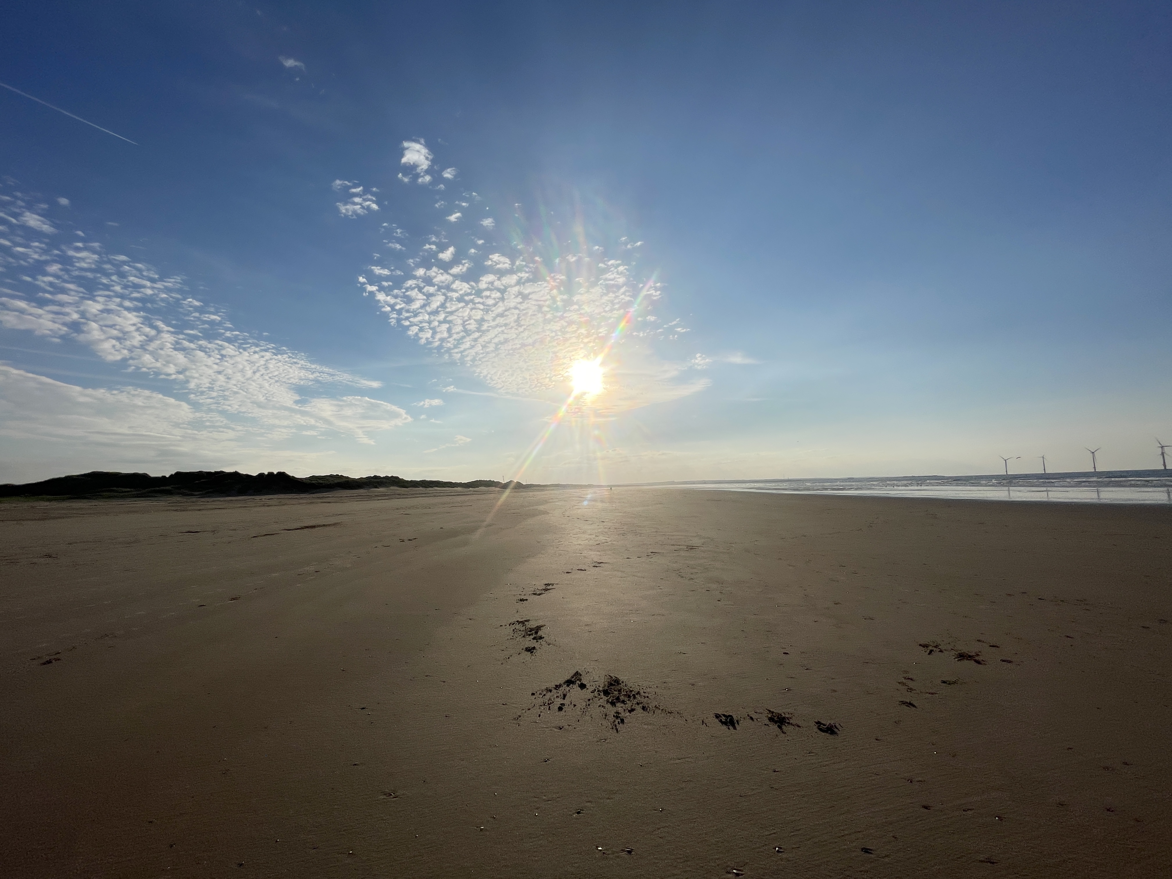 Redcar beach at sunset