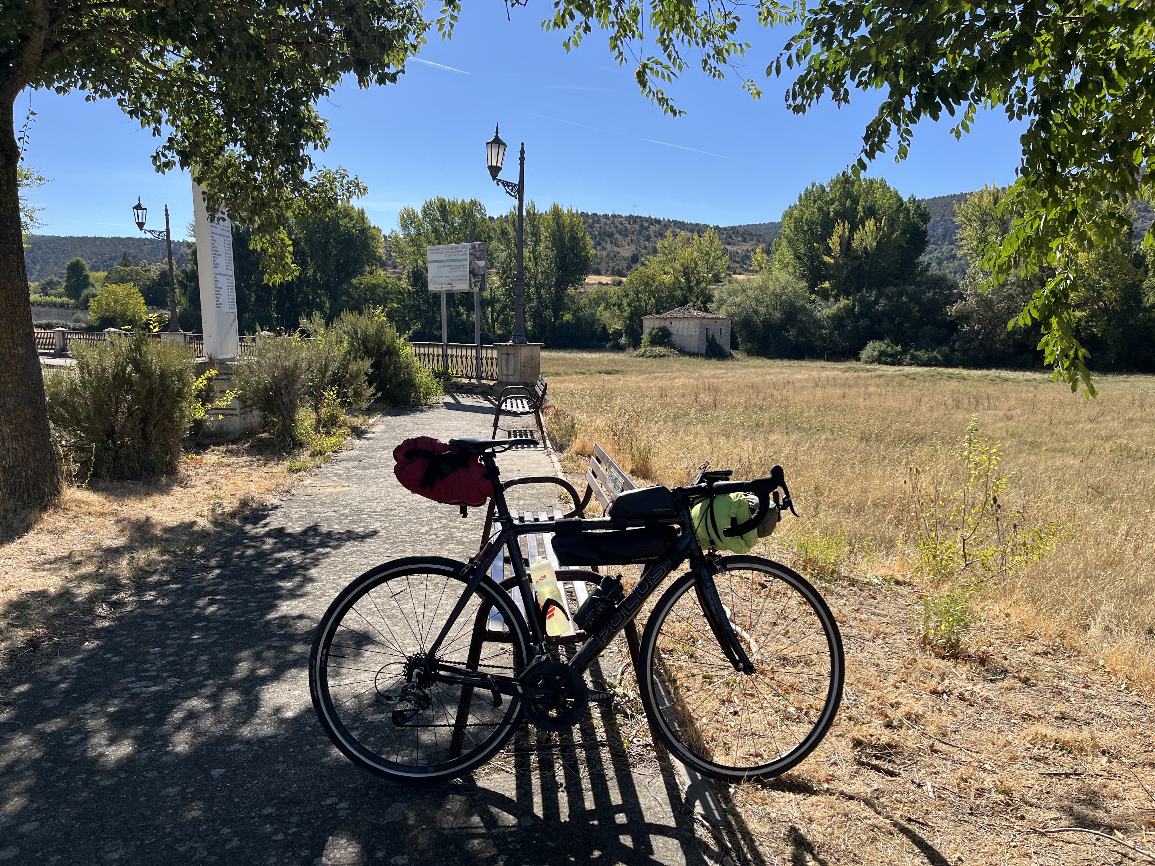 Bike packed and ready to leave Aranda de Duero