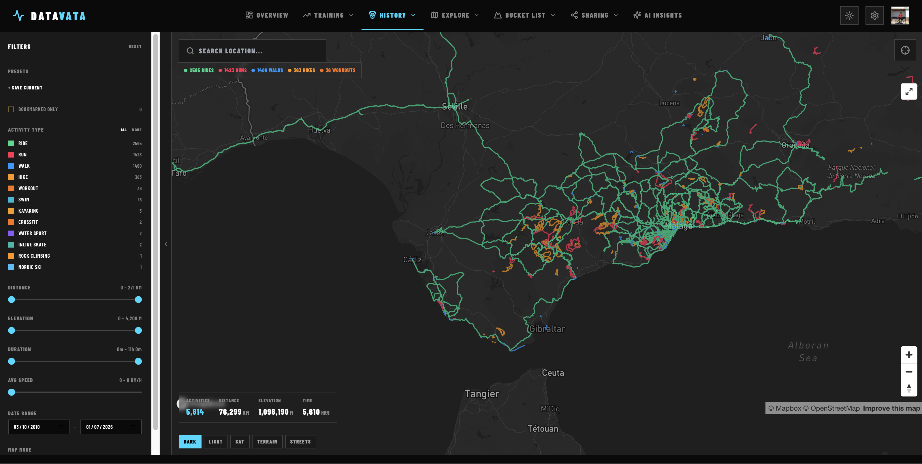 Activity Map screenshot