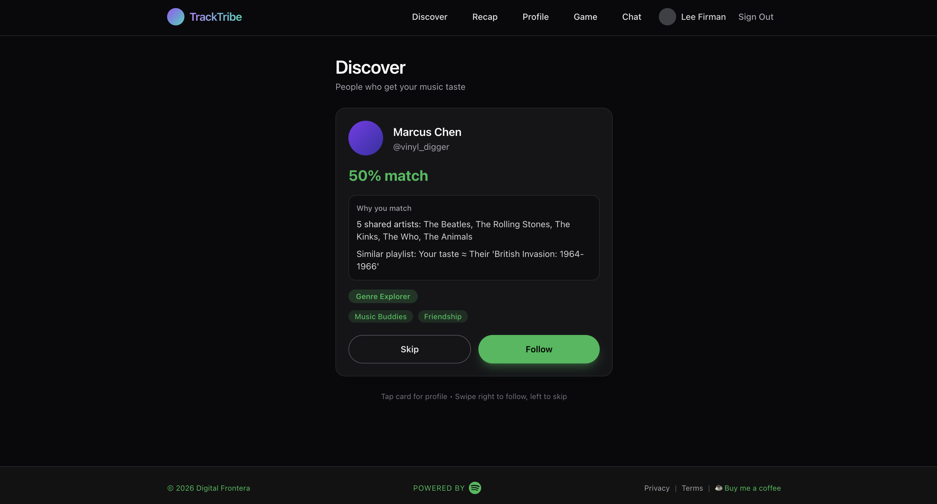 TrackTribe screenshot